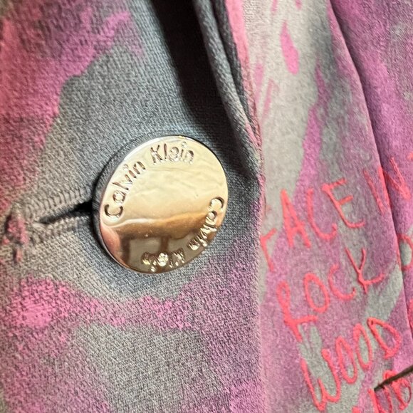 Snowmilk Streetwear Gray Women's Blazer Painted w/Original Snowmilk Design - Picture 6 of 8